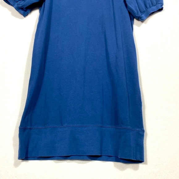 J Crew Puff Sleeve Sweatshirt Dress Blue Size Medium - Picture 9 of 13
